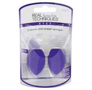 Real Techniques Eyes Miracle Mini Eraser Sponges zestaw dwóch mini gąbeczek do makijażu