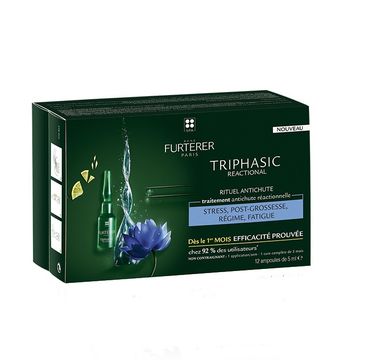 Rene Furterer Triphasic Reactional Anti-Hair Loss Ritual kuracja przeciwko okresowemu wypadaniu włosów 12x5ml