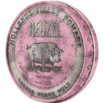 Reuzel Hollands Finest Pomade bardzo mocno utrwalająca pomada na bazie wosków i olejków Pink 113g