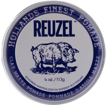 Reuzel Hollands Finest Pomade Clay Matte Pomade matująca glinka do włosów na bazie wody 113g