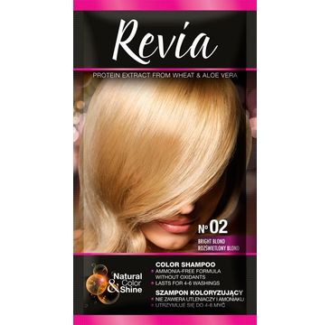 Revia – Szampon koloryzujący do włosów nr 02 Rozświetlony Blond (1 op.)