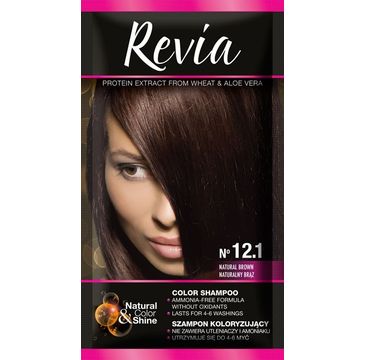 Revia – Szampon koloryzujący do włosów nr 12.1 Naturalny Brąz (1 op.)