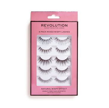 Makeup Revolution – 5 Pack Mixed Wispy Lashes ( 1 op.)