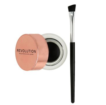 Makeup Revolution – Gel Eyeliner With Brush Eyeliner W Żelu Z Pędzelkiem Czarny (1 szt.)