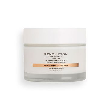 Revolution Skincare Protecting Boost SPF30 For Normal To Dry Skin krem nawilżający do skóry normalnej i suchej 50ml