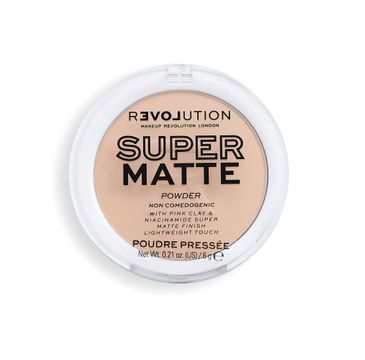 Makeup Revolution Super Matte Pressed Powder Puder matujący Vanilla (6 g)