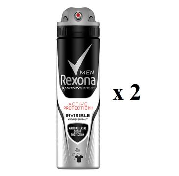 Rexona Men Active Protection+ Invisible Anti-Perspirant 48h antyperspirant spray (2 x 150 ml)