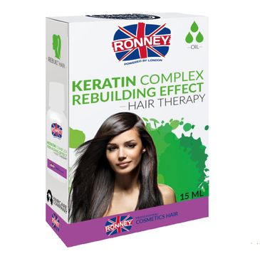 Ronney Keratin Complex Rebuilding Effect odbudowujący olejek do włosów z kompleksem keratynowym (15 ml)