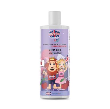 Ronney Kids On Tour To Japan 2in1 Gel Body And Hair delikatny żel do mycia ciała i włosów dla dzieci Wiśnia (300 ml)