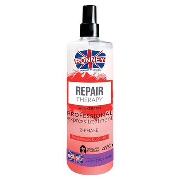 Ronney Professional Repair Therapy 2-Phase For Damaged & Dry Hair dwufazowa mgiełka do włosów zniszczonych i suchych (475 ml)