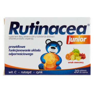 Rutinacea Junior suplement diety o smaku owocowym 20 tabletek do ssania