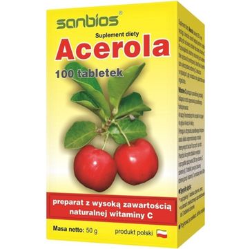 Sanbios Acerola suplement diety 100 tabletek