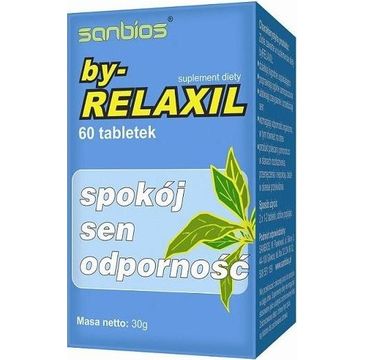 Sanbios By-Relaxil spokój sen odporność suplement diety 60 tabletek