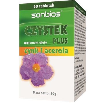 Sanbios Czystek Plus suplement diety 60 tabletek