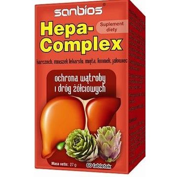 Sanbios Hepa-Complex ochrona wątroby i dróg żółciowych suplement diety 60 tabletek