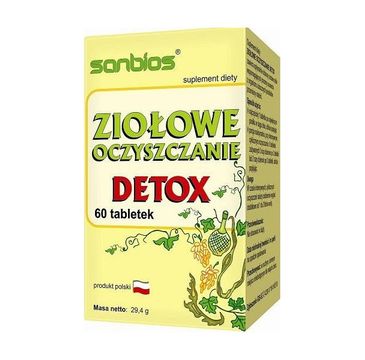 Sanbios Ziołowe Oczyszczenie Detox suplement diety 60 tabletek