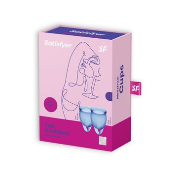 Satisfyer Feel Confident Menstrual Cup zestaw kubeczków menstruacyjnych (15 ml + 20 ml) Dark Blue