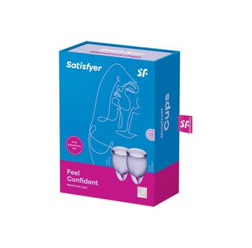 Satisfyer Feel Confident Menstrual Cup zestaw kubeczków menstruacyjnych 15ml + 20ml Lila (1 szt.)