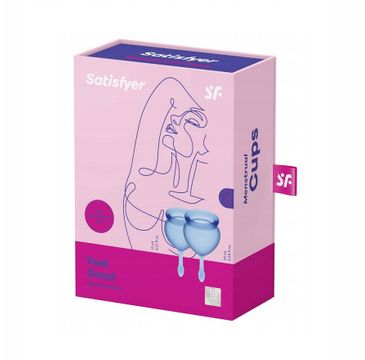 Satisfyer Feel Good Menstrual Cup zestaw kubeczków menstruacyjnych (15 ml + 20 ml) Dark Blue