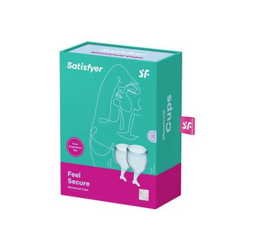 Satisfyer Feel Secure Menstrual Cup zestaw kubeczków menstruacyjnych 15ml + 20ml Light Blue