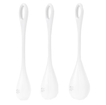 Satisfyer Yoni Power 1 zestaw kulek do treningu mięśni Kegla White