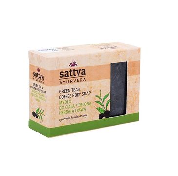 Sattva – Body Soap indyjskie mydło glicerynowe Green Tea & Coffee (125 g)