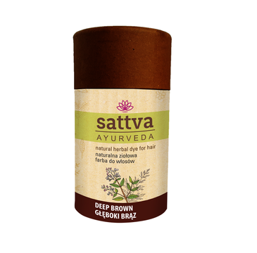 Sattva Natural Herbal Dye for Hair naturalna ziołowa farba do włosów Deep Brown (150 g)