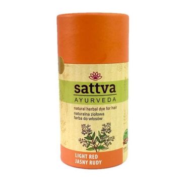 Sattva Natural Herbal Dye for Hair naturalna ziołowa farba do włosów Light Red 150g