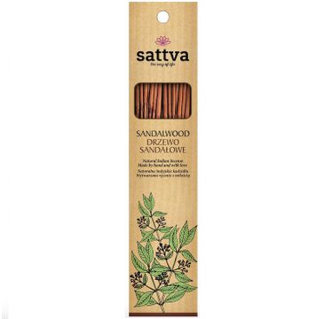 Sattva Natural Indian Incense naturalne indyjskie kadzidełko Drzewo Sandałowe (15 szt.)