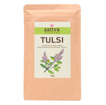 Sattva Tulsi Herbal Hair And Face Mask ziołowa maseczka do włosów i twarzy 100g