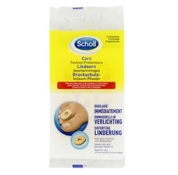 Scholl Corns Protective Felts ochronny plaster piankowy na palce u stóp 12szt.