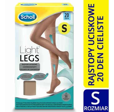 Scholl Light Legs rajstopy uciskowe 20 DEN cieliste (S)