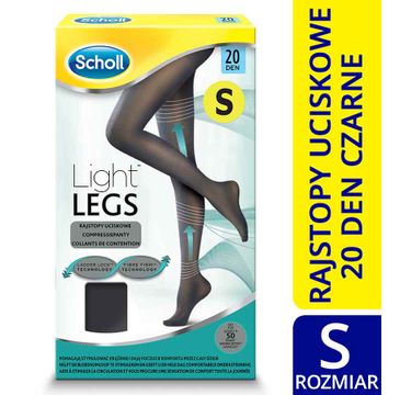 Scholl Light Legs rajstopy uciskowe 20 DEN czarne S