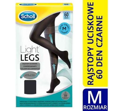 Scholl Light Legs rajstopy uciskowe 60 DEN czarne (M)