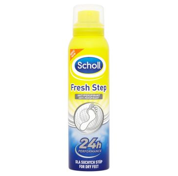Scholl Pielęgnacja stóp Fresh Step dezodorant do suchych stóp antyperspirant szybkoschnący pudrowy 150 ml
