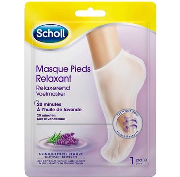 Scholl Relaxing Foot Mask maska do stóp z lawendą 1 para