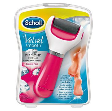 Scholl Velvet Smooth Diamond Crystals elektroniczny pilnik do stóp z kryształkami diamentów Pink 1szt