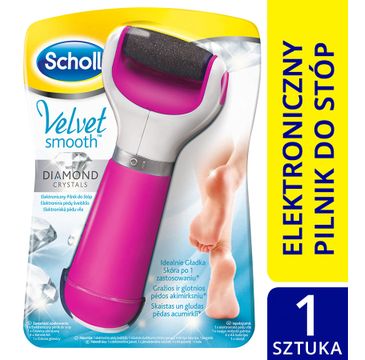 Scholl Velvet Smooth Electronic Foot File elektroniczny pilnik do stóp z kryształkami diamentów