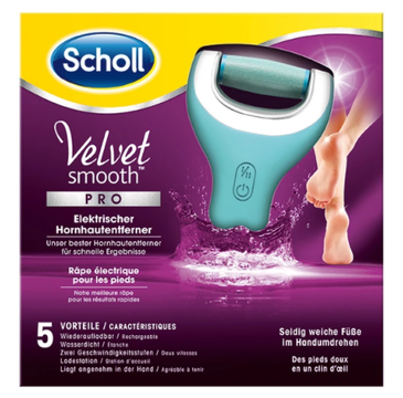 Scholl Velvet Smooth elektryczny pilnik do stóp (z ładowarką)