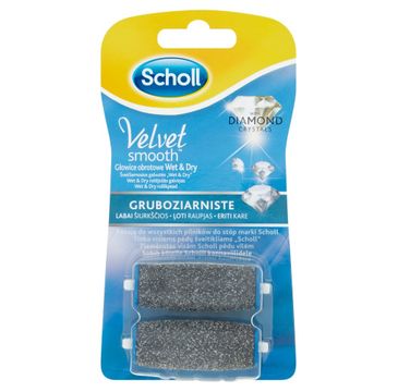 Scholl Velvet Smooth™ 2 Gruboziarniste Wymienne Głowice Obrotowe z Kryształkami Diamentów 1 op. - 2 szt.