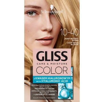 Schwarzkopf Gliss Color Care & Moisture farba do włosów 10-40 Jasny Beżowy Blond (1 op.)