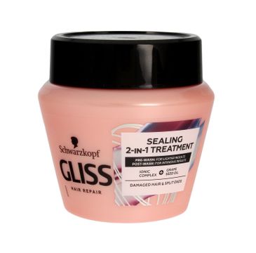 Gliss Hair Repair maska spajająca do włosów z rozdwojonymi końcówkami Sealing 2-In-1 Treatment (300 ml)