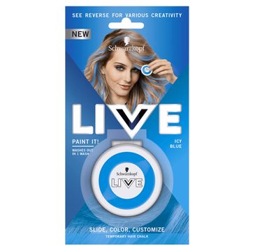 Schwarzkopf Live Paint It! zmywalna kreda do włosów Icy Blue 33g