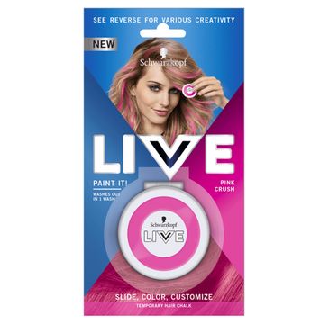 Schwarzkopf Live Paint It! zmywalna kreda do włosów Pink Crush 33g