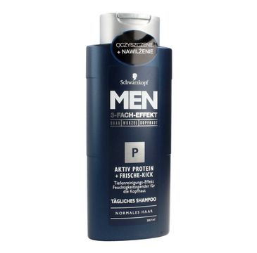 Schwarzkopf Men 3-Fach-Effekt oczyszczający szampon do włosów z proteinami (250 ml)