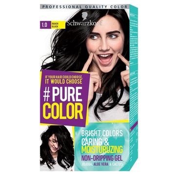 Schwarzkopf Pure Color farba do włosów w żelu nr 1.0 Raven Black