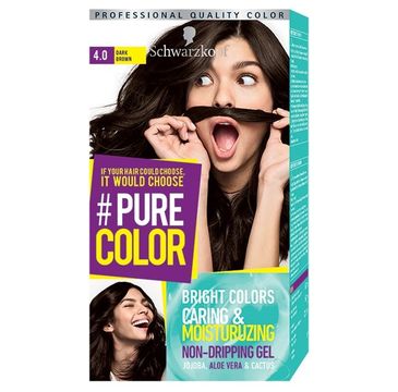 Schwarzkopf Pure Color farba do włosów w żelu nr 4.0 Dark Brown