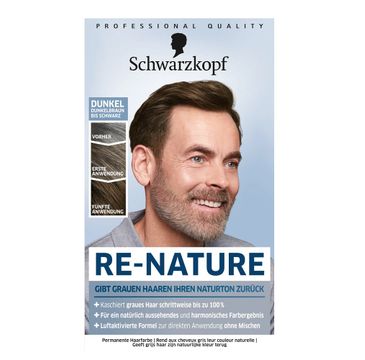 Schwarzkopf Re-Nature Men krem niwelujący siwe włosy Ciemny