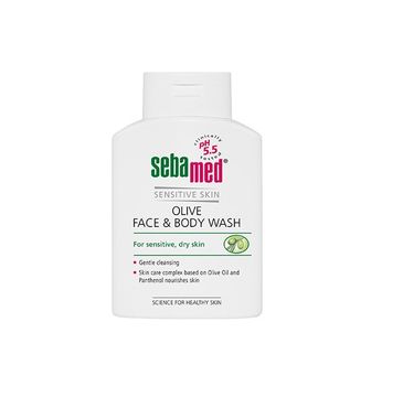 Sebamed Sensitive Skin Olive Face & Body Wash oliwkowa emulsja do mycia twarzy i ciała 20ml