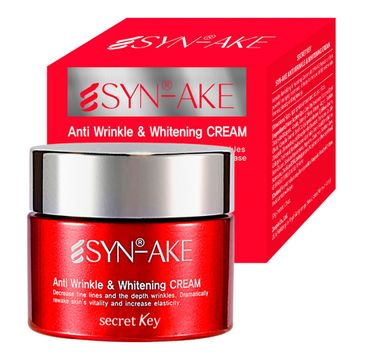 Secret Key Syn-Ake Anti Wrinkle & Whitening Cream rozjaśniający krem przeciwzmarszczkowy do twarzy (50 ml)